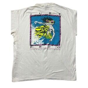 Vintage 90s Lifeforms SURF FROG Single Stitch T-shirt RARE Sz XXL